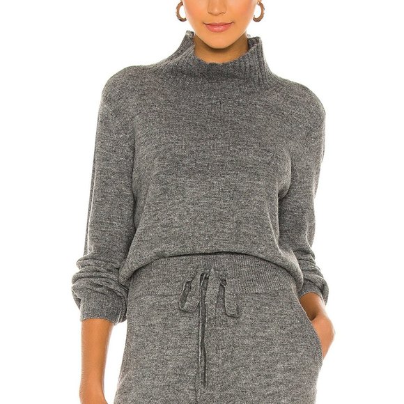 L'Academie Plush Charcoal Turtleneck - Picture 1 of 4